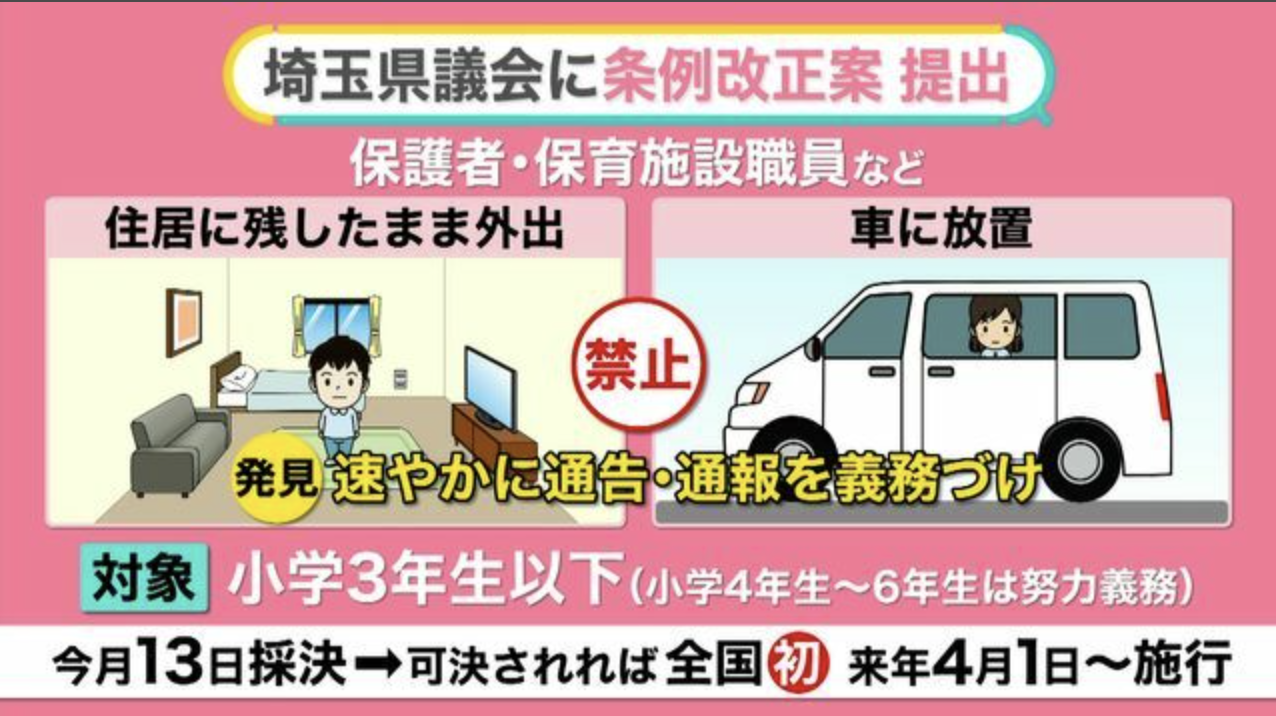 子育てを追い詰める！【埼玉県 全国初の条例・子どもだけの留守番は虐待に！？】